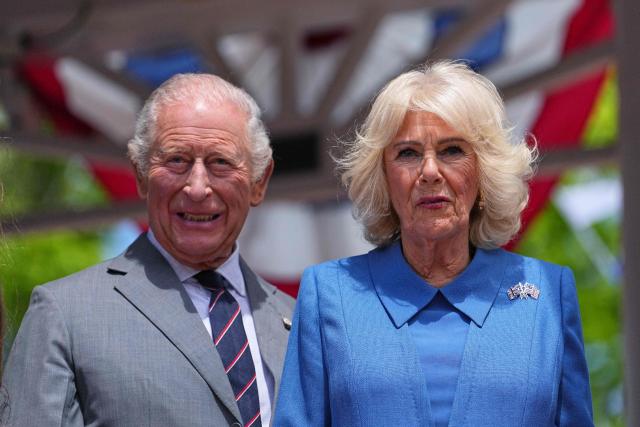 Britain's King Charles and Queen Camilla attend a parade and block party in Front Royal, Virginia, on April 30, 2026. (Photo by Matt Rourke / POOL / AFP)