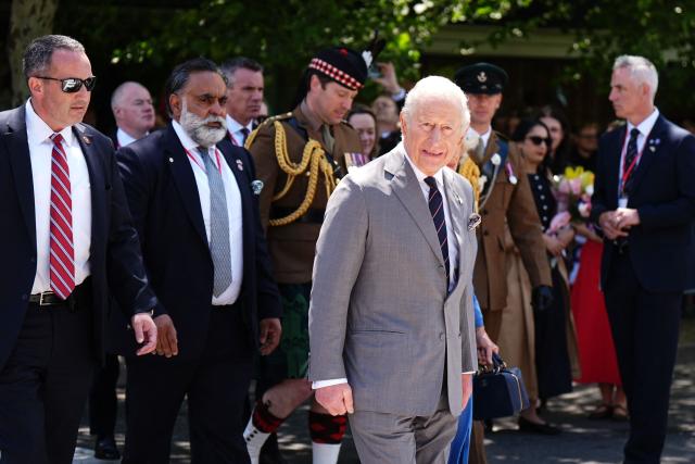 Britain's King Charles III attends the Front Royal Virginia Parade and Block Party in Front Royal, Virginia, on April 30, 2026. (Photo by Aaron Chown / POOL / AFP)
