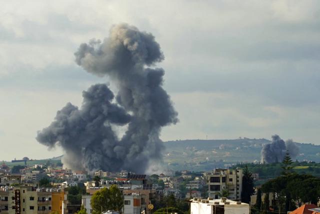 Smoke rises from the site of Israeli airstrikes that targeted the southern Lebanese village of Habbouch on May 1, 2026. Israeli airstrikes on southern Lebanon killed at least 17 people on April 30, 2026, the Health Ministry announced, despite the ceasefire that has been in effect since April 17. Lebanon was drawn into the Middle East war on March 2 when Tehran-backed militant group Hezbollah launched attacks on Israel to avenge the killing of the Iranian leader. Israel has responded with broad strikes across Lebanon and a ground offensive. (Photo by Abbas FAKIH / AFP)