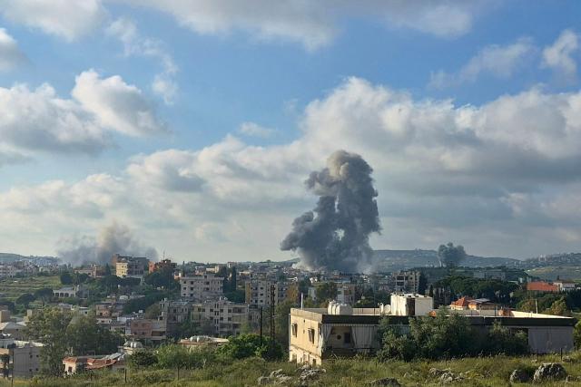 Smoke rises from the site of Israeli airstrikes that targeted the southern Lebanese village of Habbouch on May 1, 2026. Israeli airstrikes on southern Lebanon killed at least 17 people on April 30, 2026, the Health Ministry announced, despite the ceasefire that has been in effect since April 17. Lebanon was drawn into the Middle East war on March 2 when Tehran-backed militant group Hezbollah launched attacks on Israel to avenge the killing of the Iranian leader. Israel has responded with broad strikes across Lebanon and a ground offensive. (Photo by Abbas FAKIH / AFP)