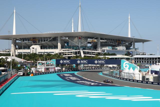 Alpine's French driver Pierre Gasly races during Sprint qualifying ahead of the 2026 Miami Formula One Grand Prix at Miami International Autodrome in Miami Gardens, Florida, on May 1, 2026. (Photo by CHARLY TRIBALLEAU / AFP)