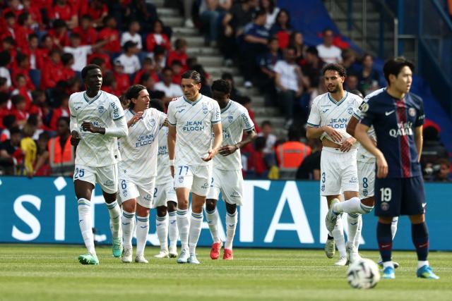 Lorient's players celebrate scoring the equalizerLorient's French midfielder #10 Pablo Pagis celebrates after scoring the equalizer during the French L1 football match between Paris Saint-Germain (PSG) and FC Lorient at Parc des Princes stadium in Paris on May 2, 2026. during the French L1 football match between Paris Saint-Germain (PSG) and FC Lorient at Parc des Princes stadium in Paris on May 2, 2026. (Photo by FRANCK FIFE / AFP)