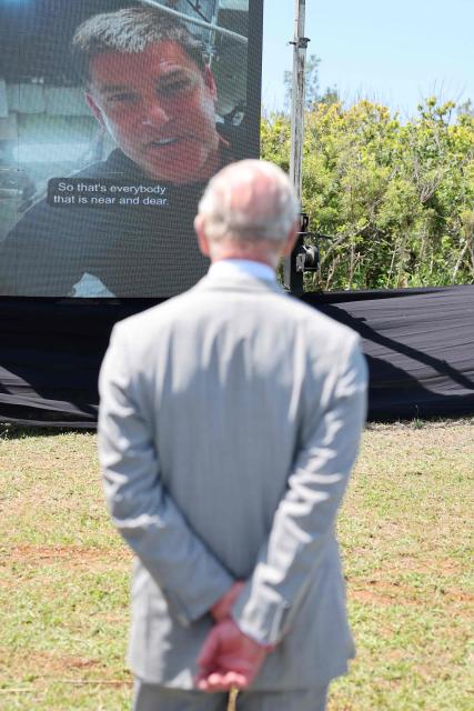 Britain's King Charles III during the launch of the UK Space Agency’s ‘Project Nova’ at the site of a new UK Space Agency observatory on his final day in Bermuda on Cooper's Island, Bermuda on May 2, 2026. King Charles III is in Bermuda for his first visit to a British Overseas Territory as Sovereign. (Photo by Chris Jackson / POOL / AFP)