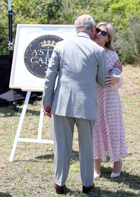 Britain's King Charles III (L) during the launch of the UK Space Agency’s ‘Project Nova’ at the site of a new UK Space Agency observatory on his final day in Bermuda on Cooper's Island, Bermuda, May 2, 2026. King Charles III is in Bermuda for his first visit to a British Overseas Territory as Sovereign. (Photo by Chris Jackson / POOL / AFP)