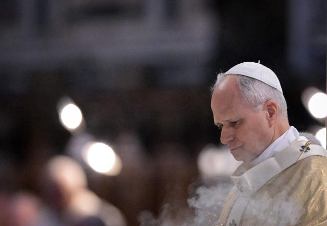 Pope Leo XIV celebrates a mass for new Episcopal Ordinations at the Basilica of San Giovanni in Laterano in Rome on May 2, 2026. (Photo by TIZIANA FABI / AFP)