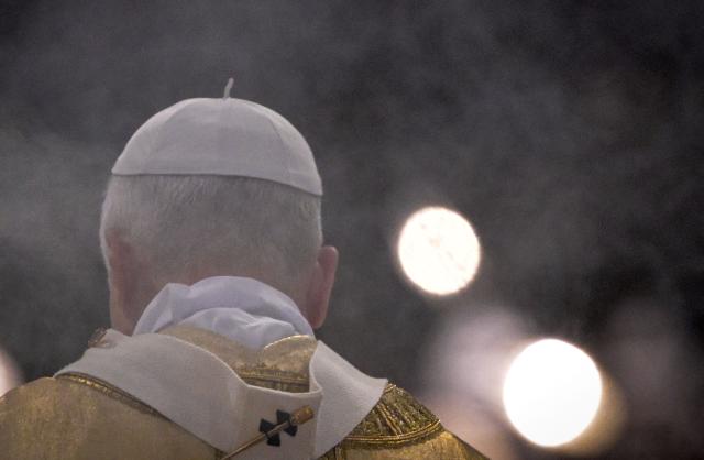 Pope Leo XIV celebrates a mass for new Episcopal Ordinations at the Basilica of San Giovanni in Laterano in Rome on May 2, 2026. (Photo by TIZIANA FABI / AFP)