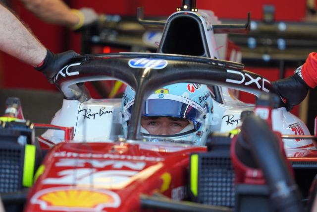Ferrari's Monegasque driver Charles Leclerc wheels into the garage during the qualifying session for the 2026 Miami Formula One Grand Prix at Miami International Autodrome in Miami Gardens, Florida, on May 2, 2026. (Photo by Rebecca Blackwell / POOL / AFP)
