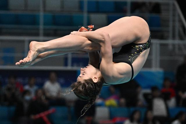 Australiaґs Maddison Keeney competes in the women’s 3m springboard event at the World Aquatics Diving World Cup Super Final at the Water Cube in Beijing on May 3, 2026. (Photo by Pedro PARDO / AFP)