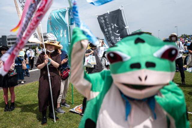 People take part in the Grand Constitution Rally 2026 to mark Constitution Memorial Day in Tokyo on May 3, 2026. (Photo by Philip FONG / AFP)