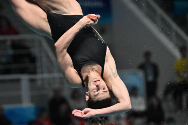 Australiaґs Maddison Keeney competes in the women’s 3m springboard event at the World Aquatics Diving World Cup Super Final at the Water Cube in Beijing on May 3, 2026. (Photo by Pedro PARDO / AFP)