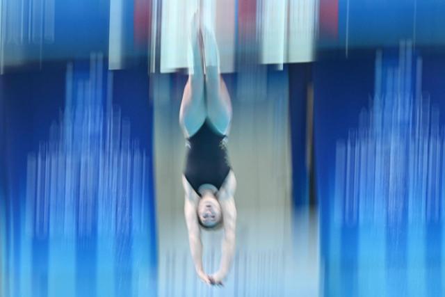 Australiaґs Maddison Keeney competes in the women’s 3m springboard event during the World Aquatics Diving World Cup Super Final at the Water Cube in Beijing on May 3, 2026. (Photo by Pedro PARDO / AFP)