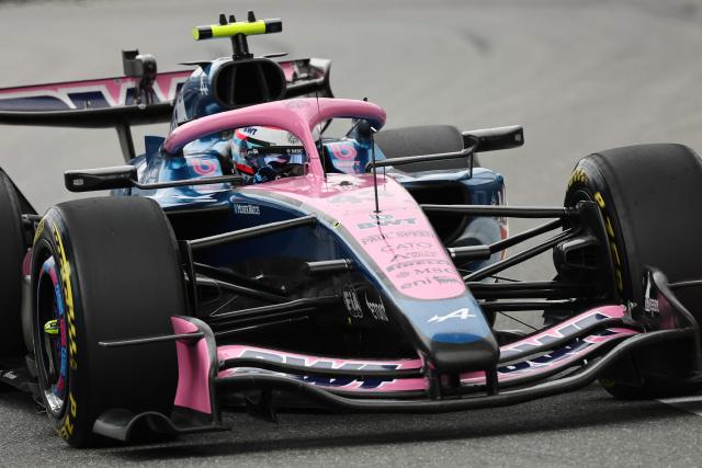 Alpine's Argentine driver Franco Colapinto races during the 2026 Miami Formula One Grand Prix at Miami International Autodrome in Miami Gardens, Florida, on May 3, 2026. (Photo by CHARLY TRIBALLEAU / AFP)