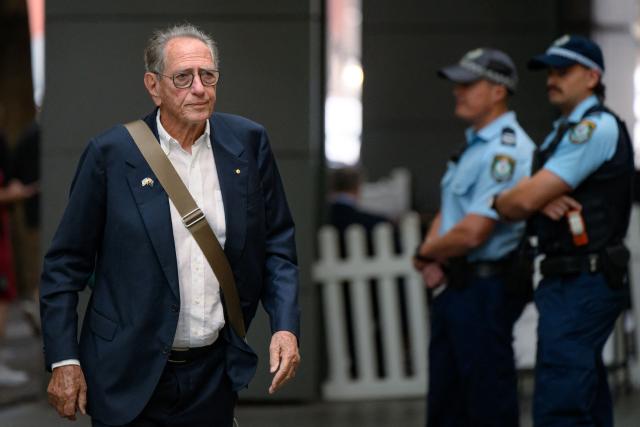 Holocaust survivor Peter Halasz arrives for the first hearing block of the Royal Commission on Antisemitism and Social Cohesion in Sydney on May 4, 2026. An Australian inquiry opened public hearings on May 4 into an antisemitic shooting that killed 15 people at a Jewish festival on Sydney's Bondi Beach. (Photo by GEORGE CHAN / AFP)