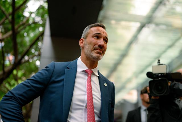 Alex Ryvchin, co-Chief Executive Officer of the Executive Council of Australian Jewry, attends the first hearing block of the Royal Commission on Antisemitism and Social Cohesion in Sydney on May 4, 2026. An Australian inquiry opened public hearings on May 4 into an antisemitic shooting that killed 15 people at a Jewish festival on Sydney's Bondi Beach. (Photo by GEORGE CHAN / AFP)
