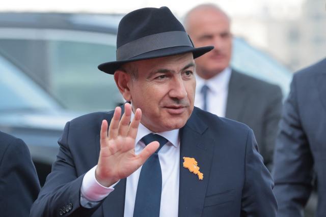 Armenia's Prime Minister Nikol Pashinyan arrives to attend the 8th European Political Community (EPC) summit in Yerevan on May 4, 2026. (Photo by Ludovic MARIN / AFP)
