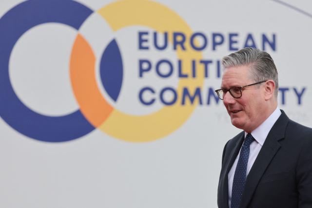 Britain's Prime Minister Keir Starmer arrives to attend the 8th European Political Community (EPC) summit in Yerevan on May 4, 2026. (Photo by Ludovic MARIN / AFP)