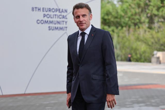 France's President Emmanuel Macron arrives to attend the 8th European Political Community (EPC) summit in Yerevan on May 4, 2026. (Photo by Ludovic MARIN / AFP)