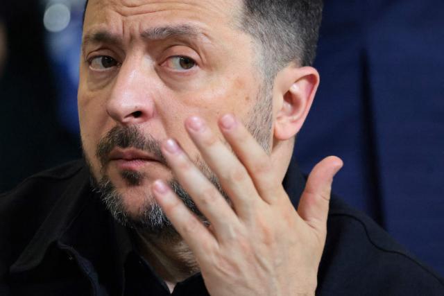 Ukraine's President Volodymyr Zelensky attends the 8th European Political Community (EPC) summit in Yerevan on May 4, 2026. (Photo by Ludovic MARIN / AFP)