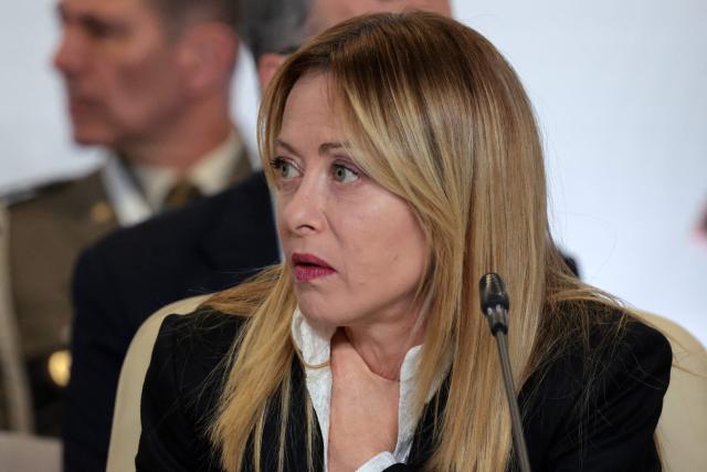 Italy's Prime Minister Giorgia Meloni attends the 8th European Political Community (EPC) summit in Yerevan on May 4, 2026. (Photo by Ludovic MARIN / AFP)