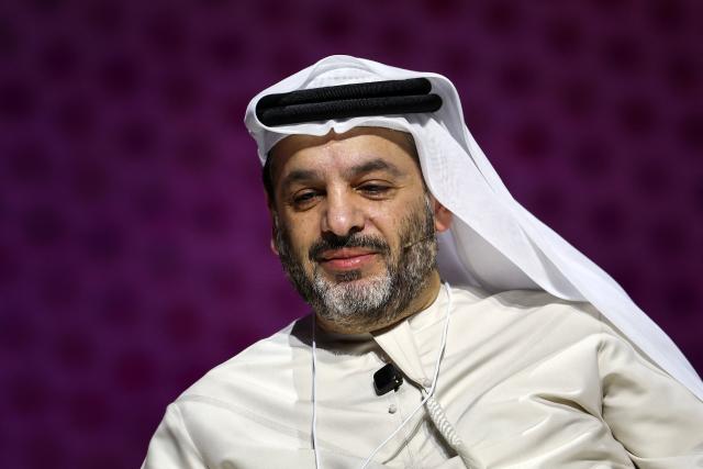 Faisal Al Bannai, advisor to the UAE President for Strategic Research and Advanced Technology Affairs, attends the 5th edition of "Make it in the Emirates" in Abu Dhabi on May 4, 2026. (Photo by FADEL SENNA / AFP)