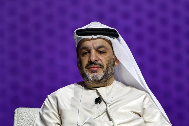 Faisal Al Bannai, advisor to the UAE President for Strategic Research and Advanced Technology Affairs, attends the 5th edition of "Make it in the Emirates" in Abu Dhabi on May 4, 2026. (Photo by FADEL SENNA / AFP)