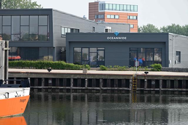 This photograph shows the Oceanwide Expeditions headquarters in Vlissingen on May 4, 2026. Strict precautionary measures including isolation are in place on a cruise ship anchored off Cape Verde on which a suspected outbreak of hantavirus has killed three people, the cruise operator  said on May 4, 2026. (Photo by Nicolas TUCAT / AFP)