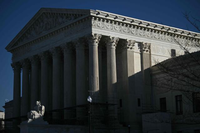 (FILES) A view of the US Supreme Court in Washington, DC, on January 21, 2026. The US Supreme Court on May 4, 2026, temporarily lifted a lower court's ban on mail delivery of the widely used abortion drug mifepristone. The court order restores mail access to mifepristone, which is used in the majority of abortions in the United States, until at least May 11. (Photo by Brendan SMIALOWSKI / AFP)
