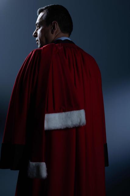 President of the Paris judicial court Peimane Ghaleh-Marzban poses during a photo session in Paris on April 29, 2026. (Photo by Joel Saget / AFP)