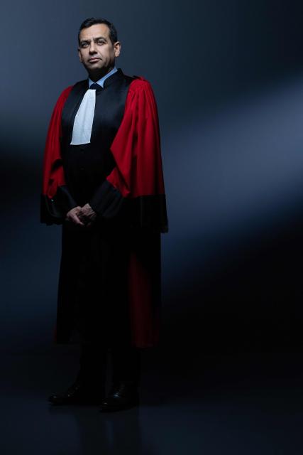 President of the Paris judicial court Peimane Ghaleh-Marzban poses during a photo session in Paris on April 29, 2026. (Photo by Joel Saget / AFP)