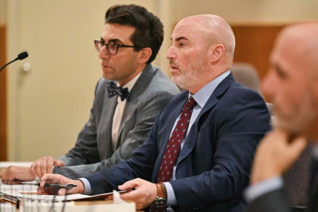 Michael Goldstein (C), attorney for Britney Spears, speaks during the arraignment of US singer Britney Spears in her DUI case at the Ventura County Superior Court in Ventura, California, on May 4, 2026. Pop star Britney Spears on April 30 was charged with driving under the influence of alcohol and drugs, prosecutors outside Los Angeles said -- but she could avoid jail time with a plea deal. (Photo by Frederic J. Brown / POOL / AFP)