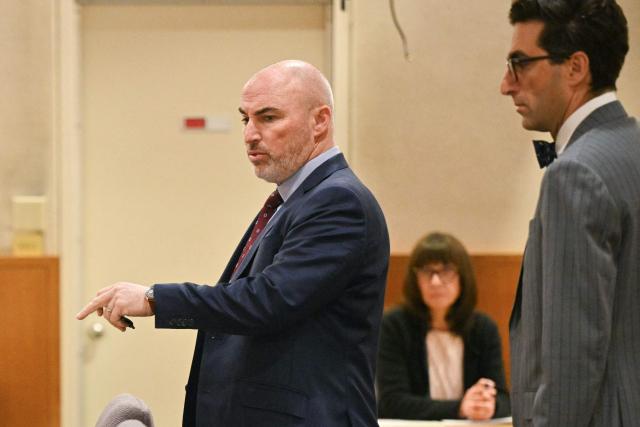 Michael Goldstein (L), attorney for Britney Spears, speaks during the arraignment of US singer Britney Spears in her DUI case at the Ventura County Superior Court in Ventura, California, on May 4, 2026. Pop star Britney Spears on April 30 was charged with driving under the influence of alcohol and drugs, prosecutors outside Los Angeles said -- but she could avoid jail time with a plea deal. (Photo by Frederic J. Brown / POOL / AFP)