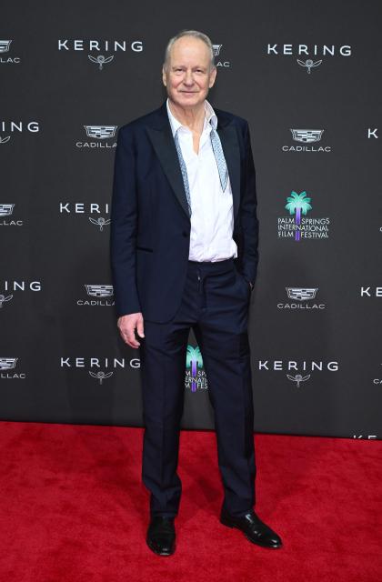 (FILES) Swedish actor Stellan Skarsgard attends the Palm Springs International Film Festival Awards at the Palm Springs Convention Center in Palm Springs on January 3, 2026. Hollywood star Demi Moore, Oscar-winning Chinese filmmaker Chloй Zhao (“Nomadland”, “Hamnet”) and Swedish actor Stellan Skarsgеrd are among the members of the jury for the 79th Cannes Film Festival, which will be chaired by South Korean director Park Chan-wook, organisers announced on May 4, 2026. The jury, which also includes Ken Loach’s longtime screenwriter Paul Laverty and Ivorian-American actor Isaach de Bankolй, will be responsible for awarding the Palme d’Or at the 2026 festival, which opens on May 12. (Photo by Lisa O'CONNOR / AFP)