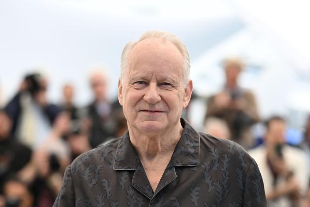 (FILES) Swedish actor Stellan Skarsgard poses during a photocall for the film "Affeksjonsverdi" (Sentimental Value) at the 78th edition of the Cannes Film Festival in Cannes, southern France, on May 22, 2025. Hollywood star Demi Moore, Oscar-winning Chinese filmmaker Chloй Zhao (“Nomadland”, “Hamnet”) and Swedish actor Stellan Skarsgеrd are among the members of the jury for the 79th Cannes Film Festival, which will be chaired by South Korean director Park Chan-wook, organisers announced on May 4, 2026. The jury, which also includes Ken Loach’s longtime screenwriter Paul Laverty and Ivorian-American actor Isaach de Bankolй, will be responsible for awarding the Palme d’Or at the 2026 festival, which opens on May 12. (Photo by Bertrand GUAY / AFP)