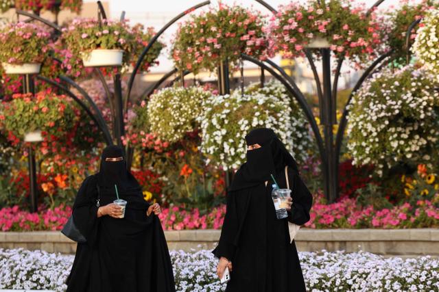People visit the Boulevard Flowers Exhibition in the Saudi capital Riyadh on May 4, 2026. (Photo by Fayez Nureldine / AFP)