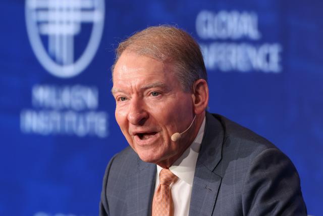US Securities and Exchange Commission (SEC) Chairman Paul Atkins speaks during the 29th annual Milken Institute Global Conference at the Beverly Hilton in Beverly Hills, California on May 4, 2025. (Photo by Patrick T. Fallon / AFP)
