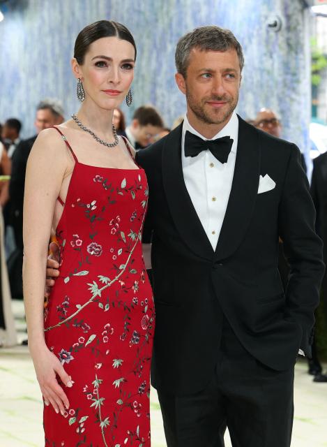 US producer Bee Shaffer and Italian photographer Francesco Carrozzini arrives for the 2026 Met Gala celebrating "Costume Art" at the Metropolitan Museum of Art on May 4, 2026, in New York. (Photo by ANGELA WEISS / AFP)