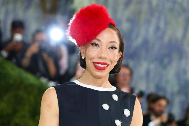 US painter Amy Sherald arrives for the 2026 Met Gala celebrating "Costume Art" at the Metropolitan Museum of Art on May 4, 2026, in New York. (Photo by Angela Weiss / AFP)