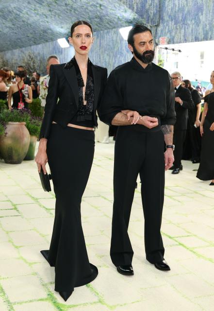 US actress Rebecca Hall and US actor Morgan Spector arrive for the 2026 Met Gala celebrating "Costume Art" at the Metropolitan Museum of Art, in New York, on May 4, 2026. (Photo by ANGELA WEISS / AFP)