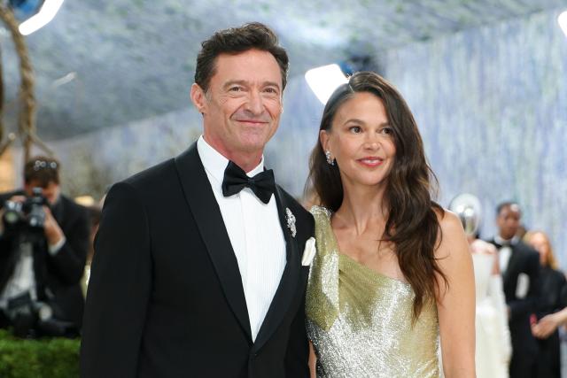 Australian actor Hugh Jackman and US actress Sutton Foster arrives for the 2026 Met Gala celebrating "Costume Art" at the Metropolitan Museum of Art, in New York, on May 4, 2026. (Photo by Angela Weiss / AFP)
