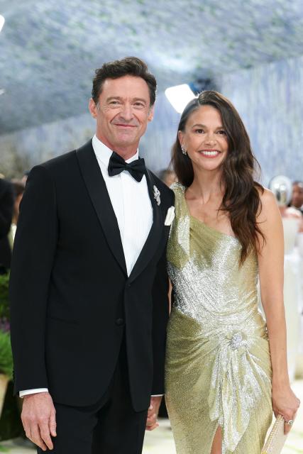 Australian actor Hugh Jackman and US actress Sutton Foster arrives for the 2026 Met Gala celebrating "Costume Art" at the Metropolitan Museum of Art, in New York, on May 4, 2026. (Photo by Angela Weiss / AFP)