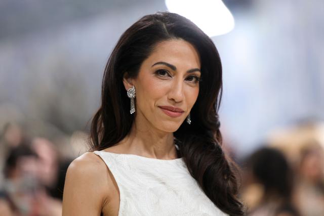 Political figure Huma Abedin arrives for the 2026 Met Gala celebrating "Costume Art" at the Metropolitan Museum of Art, in New York, on May 4, 2026. (Photo by Angela Weiss / AFP)