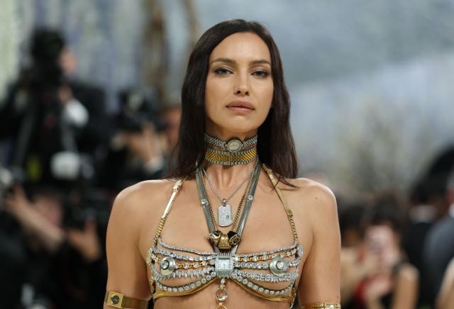 Russian model Irina Shayk arrives for the 2026 Met Gala celebrating "Costume Art" at the Metropolitan Museum of Art, in New York, on May 4, 2026. (Photo by ANGELA WEISS / AFP)