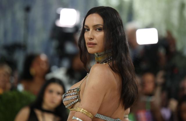 Russian model Irina Shayk arrives for the 2026 Met Gala celebrating "Costume Art" at the Metropolitan Museum of Art, in New York, on May 4, 2026. (Photo by ANGELA WEISS / AFP)