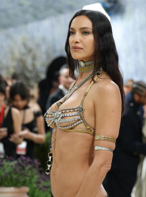 Russian model Irina Shayk arrives for the 2026 Met Gala celebrating "Costume Art" at the Metropolitan Museum of Art, in New York, on May 4, 2026. (Photo by ANGELA WEISS / AFP)