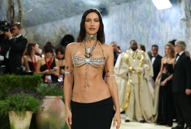 Russian model Irina Shayk arrives for the 2026 Met Gala celebrating "Costume Art" at the Metropolitan Museum of Art, in New York, on May 4, 2026. (Photo by ANGELA WEISS / AFP)