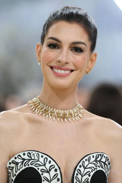 US actress Anne Hathaway arrives for the 2026 Met Gala celebrating "Costume Art" at the Metropolitan Museum of Art, in New York, on May 4, 2026. (Photo by Angela Weiss / AFP)