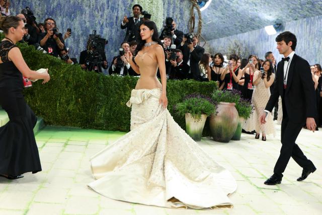 US entrepreneur Kylie Jenner arrives for the 2026 Met Gala celebrating "Costume Art" at the Metropolitan Museum of Art, in New York, on May 4, 2026. (Photo by Angela Weiss / AFP)