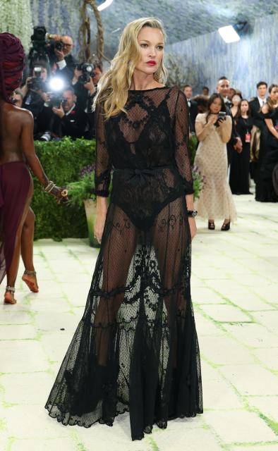 British model Kate Moss arrives for the 2026 Met Gala celebrating "Costume Art" at the Metropolitan Museum of Art, in New York, on May 4, 2026. (Photo by ANGELA WEISS / AFP)