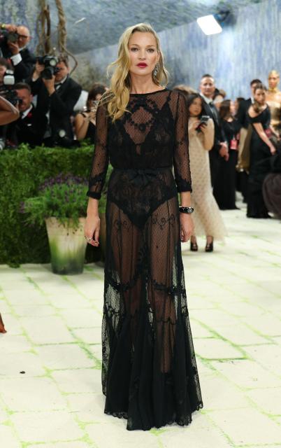 British model Kate Moss arrives for the 2026 Met Gala celebrating "Costume Art" at the Metropolitan Museum of Art, in New York, on May 4, 2026. (Photo by ANGELA WEISS / AFP)