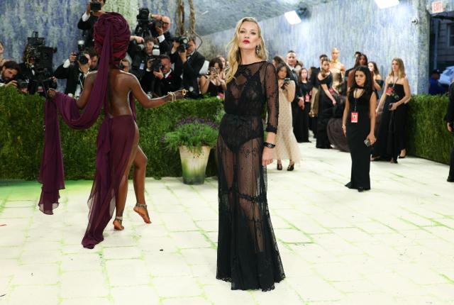 British model Kate Moss arrives for the 2026 Met Gala celebrating "Costume Art" at the Metropolitan Museum of Art, in New York, on May 4, 2026. (Photo by ANGELA WEISS / AFP)